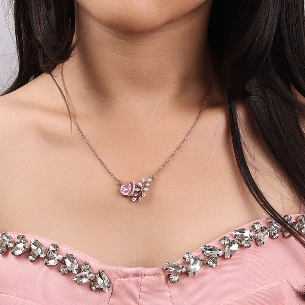 Pink Droplet Vine - 925 Silver