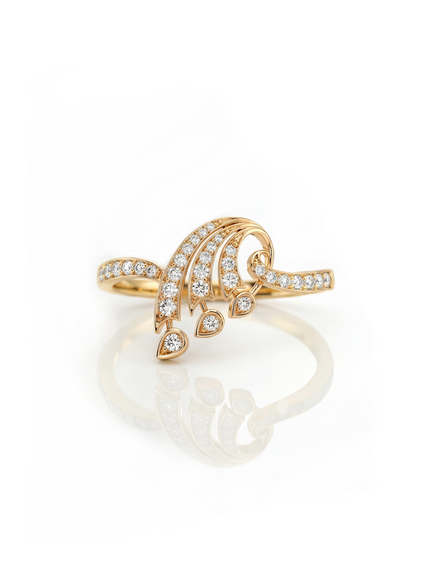 Flowing Grace Ring - 925 Silver