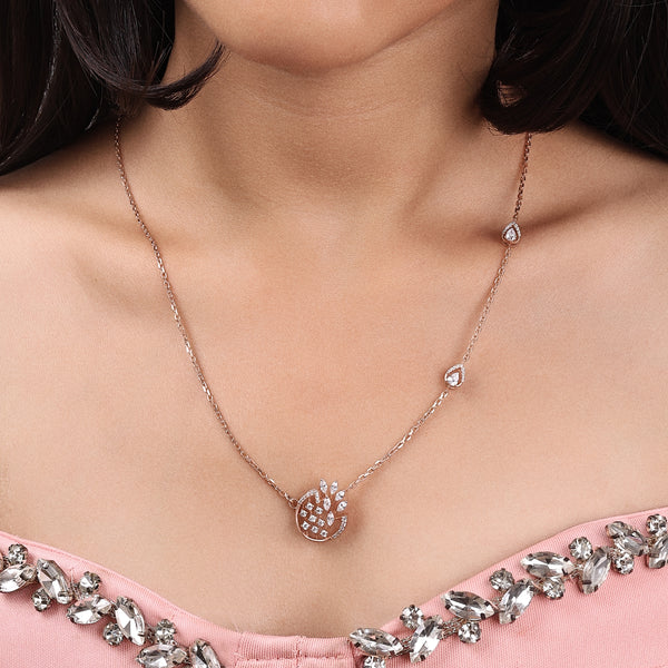 Lunar Sprig Pendant - 925 Silver