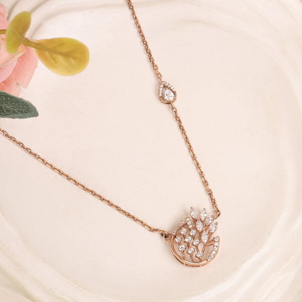 Lunar Sprig Pendant - 925 Silver