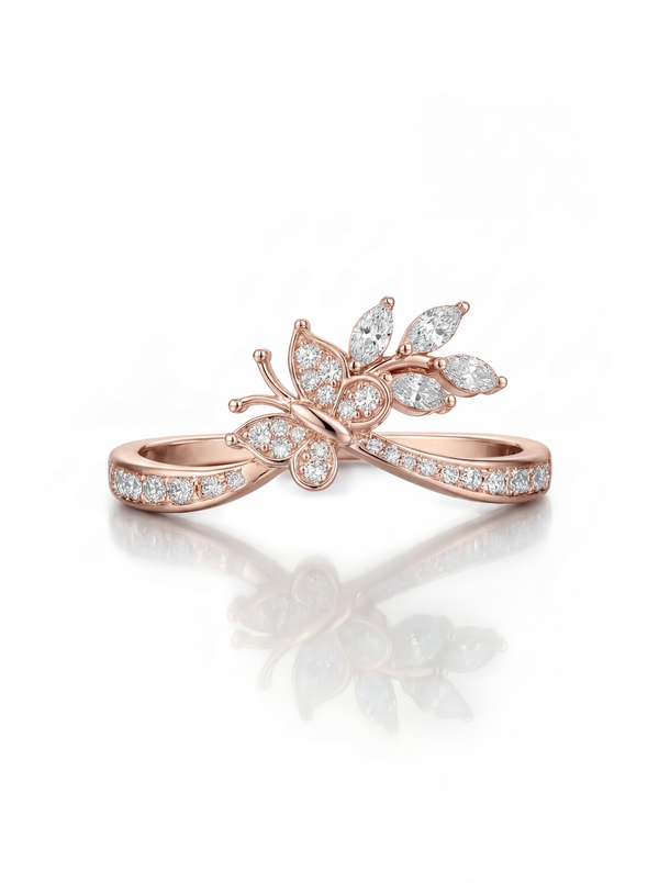 Butterfly Bloom Ring - 925 Silver