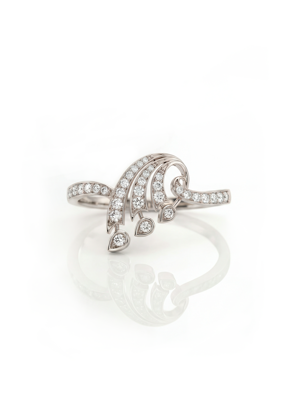 Flowing Grace Ring - 925 Silver